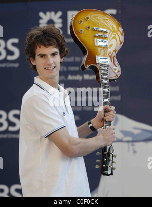 tennis player andy murray with guitar Stock Photo