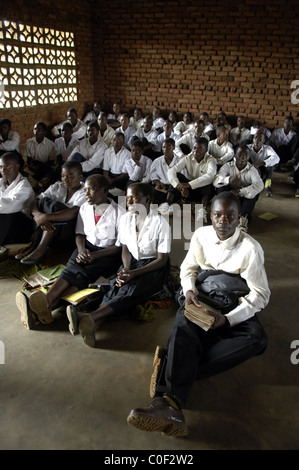 Malawi school pupils in classroom Stock Photo