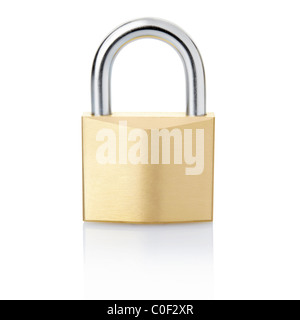 Padlock isolated on white, clipping path included Stock Photo