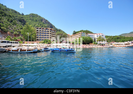 Small harbour in Icmeler, Turkey, Europe Stock Photo