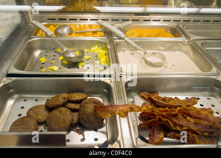 Breakfast buffet at a deli or restaurant Stock Photo