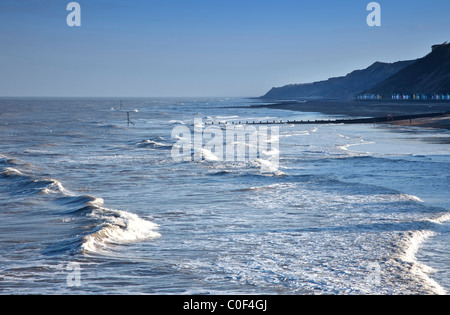 The 'North Sea' as seen from 'Cromer Pier' 'North Norfolk' UK Stock Photo