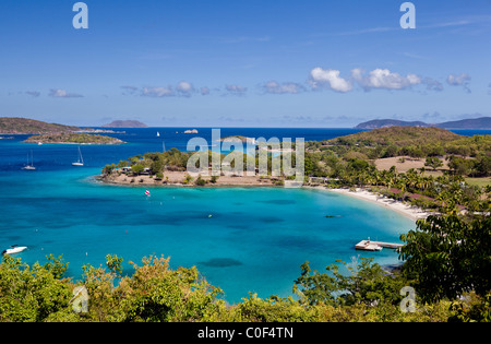 Caneel Bay, a luxury resort on the Caribbean island of St John in the US Virgin Islands Stock Photo