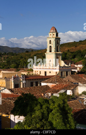 Panoramic view over Trinidad, Convent de San Francisco, Cuba Stock Photo