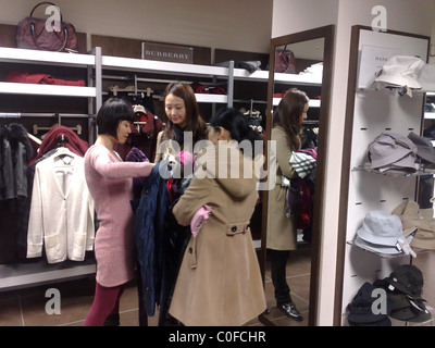 Uk chinese shoppers burberry outlet hi-res stock photography and images -  Alamy