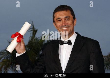 Director Nuri Bilge Ceylan, winner of the Best Director award for 'Three Monkeys The 2008 Cannes Film Festival - Day 12 Palme Stock Photo