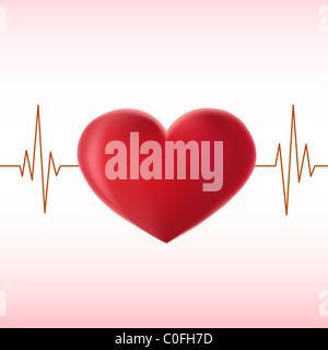 heart pulse illustration Stock Photo