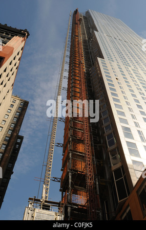 Beekman Tower, a 76-story rental apartment building in Lower Manhattan, was designed by Frank Gehry. Stock Photo