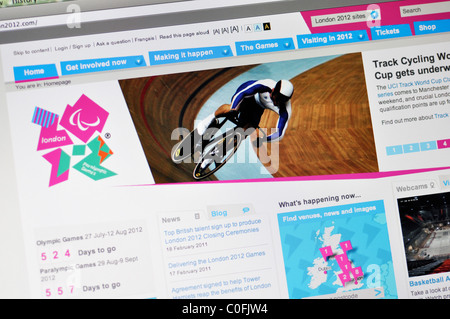 London Olympic Games website Stock Photo