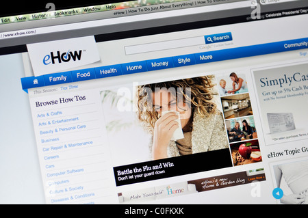 eHow website screenshot Stock Photo - Alamy