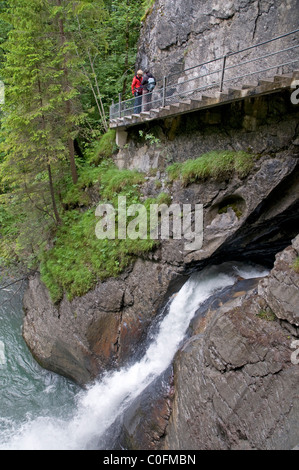 The Trummelbach Falls near Lauterbrunnen in the Bernese Oberland Stock Photo