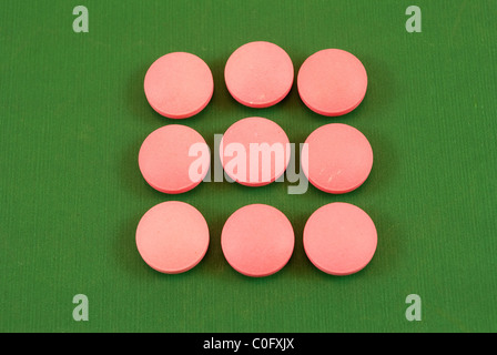pink pills Stock Photo