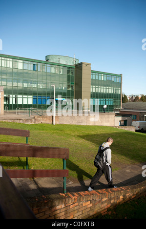 The campus of Coleg Menai, college of further education, Bangor, Gwynedd. Wales UK Stock Photo