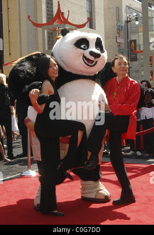 James Hong and daughter April Hong,  Kung Fu Panda Los Angeles premiere Grauman's Chinese Theatre Los Angeles, California - Stock Photo