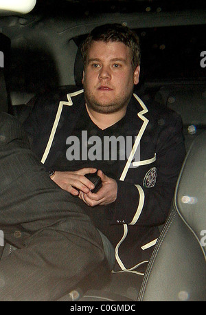 James Corden leaving Mahiki in Mayfair after smoking outside London