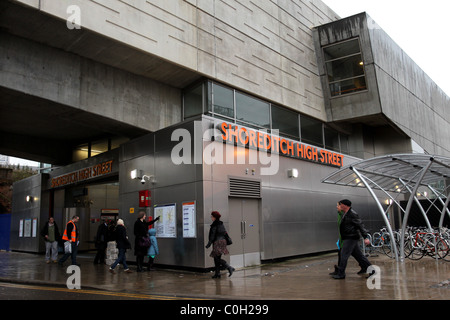 Shoreditch High Street Train Station in London. Stock Photo