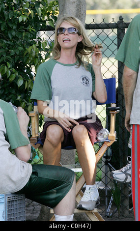 Cheryl Hines on the film set of her upcoming movie 'Labor Pains' Los Angeles, California - 19.06.08 Stock Photo