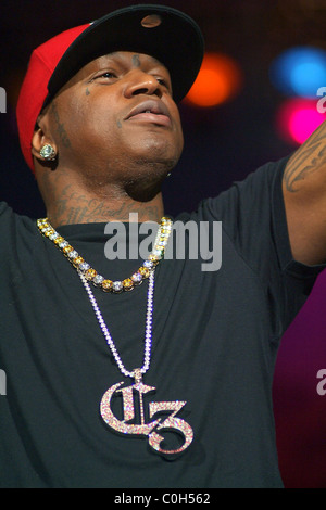 Birdman from Cash Money Millionaire performing at the 2008 South Florida summer fest at the Broward County Bank Atlantic Center Stock Photo