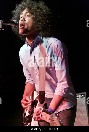 Reggie Youngblood of Black Kids performing at Liverpool Barfly on their UK tour Liverpool, England - 05.07.08 Stock Photo