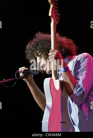 Reggie Youngblood of Black Kids performing at Liverpool Barfly on their UK tour Liverpool, England - 05.07.08 : Stock Photo