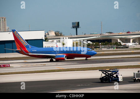 Airliners at Fort Lauderdale FL. airport. Stock Photo