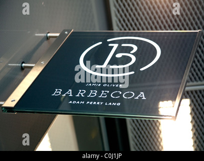 Jamie Oliver's Barbecoa restaurant in One New Change shopping centre in City of London Stock Photo