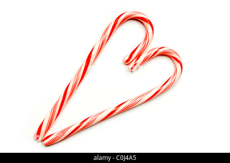 candy canes on white Stock Photo