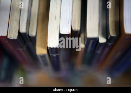 Text books in a UK public library. Stock Photo