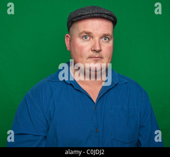 photo close up picture portrait of an overweight male Stock Photo