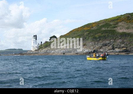 St Anthony's Head Lighthouse St Mawes Cornwall England Stock Photo