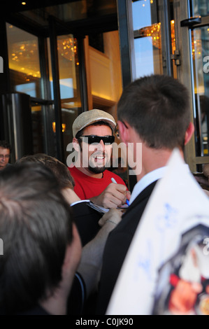 Adam Sandler leaving Ritz Carlton Hotel Berlin, Germany - 27.07.08 ...