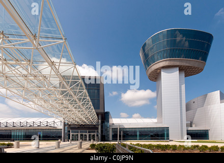 The Steven F. Udvar-Hazy Center - division of the Smithsonian Museum, Washington, DC. - at the Washington Dulles International A Stock Photo