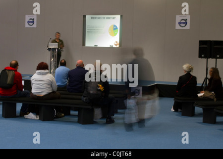 'Where does the Money go' presentation at the  National Exhibition Centre NEC February 25th 2011 Stock Photo