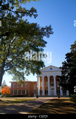 The Lyceum is the oldest building on the campus of the University of Mississippi located in Oxford, Mississippi, USA. Stock Photo