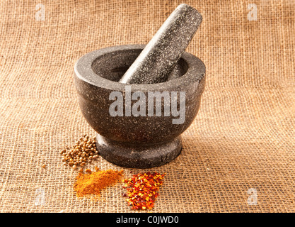 Pestle and mortar Stock Photo