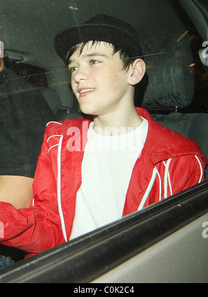 George Sampson signs autographs for adoring fans after his press night performance in 'Into the Hoods' at the NovelloTheatre Stock Photo