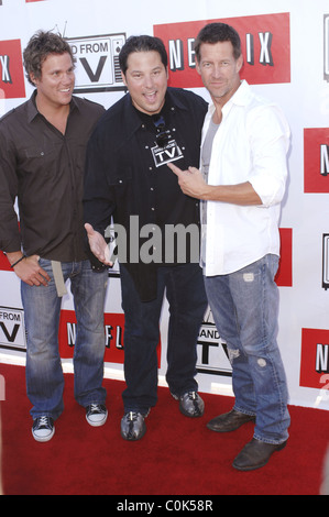 Bob Guiney, Greg Grunberg and James Denton 'Netflix Live!' presents Band From TV at the The Autry National Center of the Stock Photo