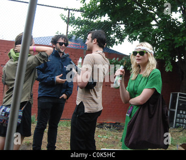 Kirsten Dunst backstage at Jelly NYC Pool Party at McCarren Park Pool in Greenpoint Brooklyn New York City, USA - 27.07.08 Stock Photo