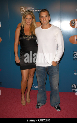 Rachel Hunter and Guest The Launch Party of the T-Mobile Sidekick LX Tony Hawk Edition - Arrivals Hollywood, California - Stock Photo