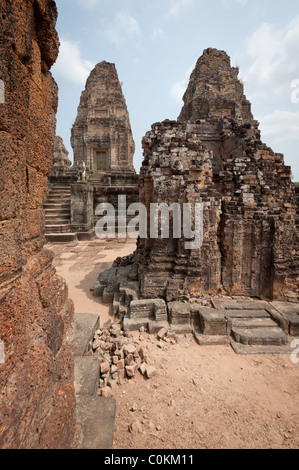 Pre Rup temple in the Angkor complex of Cambodia, one of the oldest temples in the region. Stock Photo
