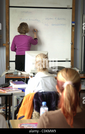 classroom of woman  adult learning Stock Photo