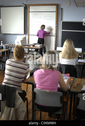 classroom of woman  adult learning Stock Photo