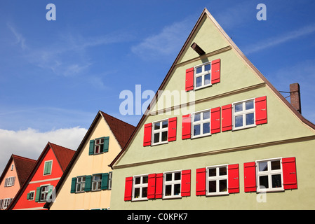 Dinkelsbühl, Bavaria, Germany. Traditional German architecture in medieval old town on the Romantic Road Stock Photo