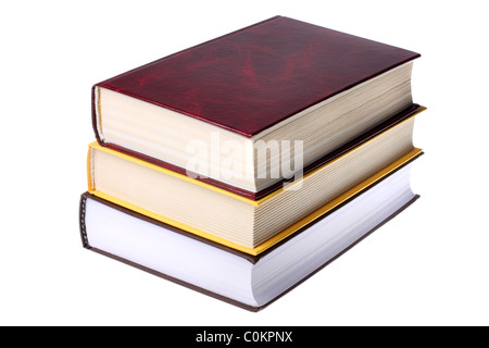 Stack of books isolated on white background Stock Photo