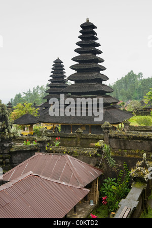 The Hindu temple Besakih, or the Mother Temple, in Bali, Indonesia is an ancient temple and the most important. Stock Photo