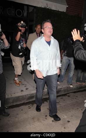 Tom Arnold Leaving Mr Chow restaurant Los Angeles, California - 18.08.08 Stock Photo