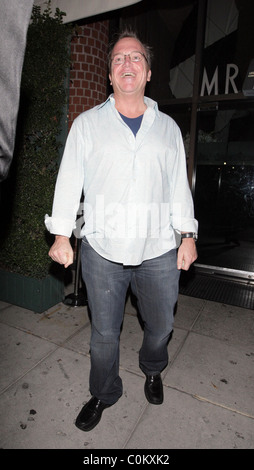 Tom Arnold Leaving Mr Chow restaurant Los Angeles, California - 18.08.08 Stock Photo