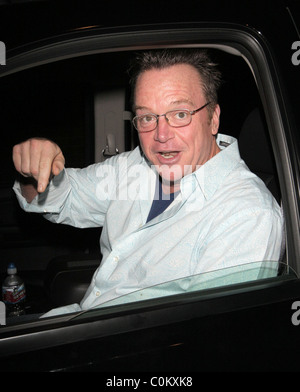 Tom Arnold Leaving Mr Chow restaurant Los Angeles, California - 18.08.08 Stock Photo