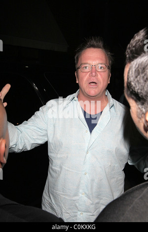 Tom Arnold Leaving Mr Chow restaurant Los Angeles, California - 18.08.08 Stock Photo