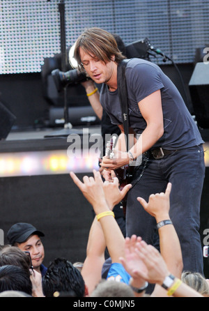 Keith Urban 2008 NFL Kickoff - Show at Columbus Circle New York City, USA - 04.09.08 Stock Photo